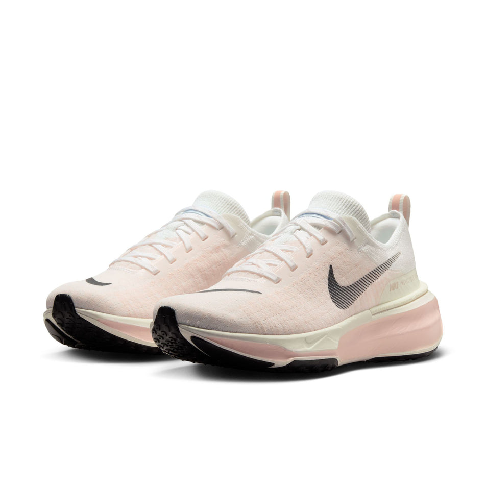 A pair of Nike Women's Invincible 3 Road Running Shoes in the White/Black-Atmosphere-Blue Tint colourway. (8615483375778)