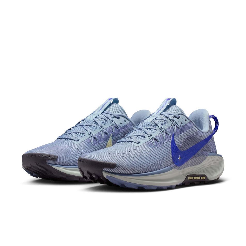 A pair of Nike Women's Pegasus Trail 5 Trail Running Shoes in the Light Armory Blue/Racer Blue-World Indigo colourway. (8756168294562)