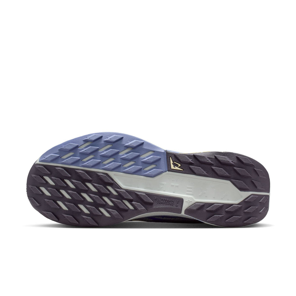 The outsole of the left shoe from a pair of Nike Women's Pegasus Trail 5 Trail Running Shoes in the Light Armory Blue/Racer Blue-World Indigo colourway. (8756168294562)