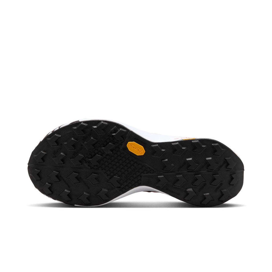 Outsole of the left shoe from a pair of Nike Women's Ultrafly Trail Racing Shoes in the Bright Crimson/Black-White colourway (8399037431970)