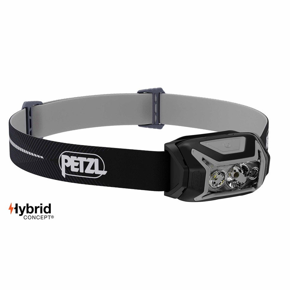 The Petzl ACTIK® CORE Head Torch in the Black colourway.