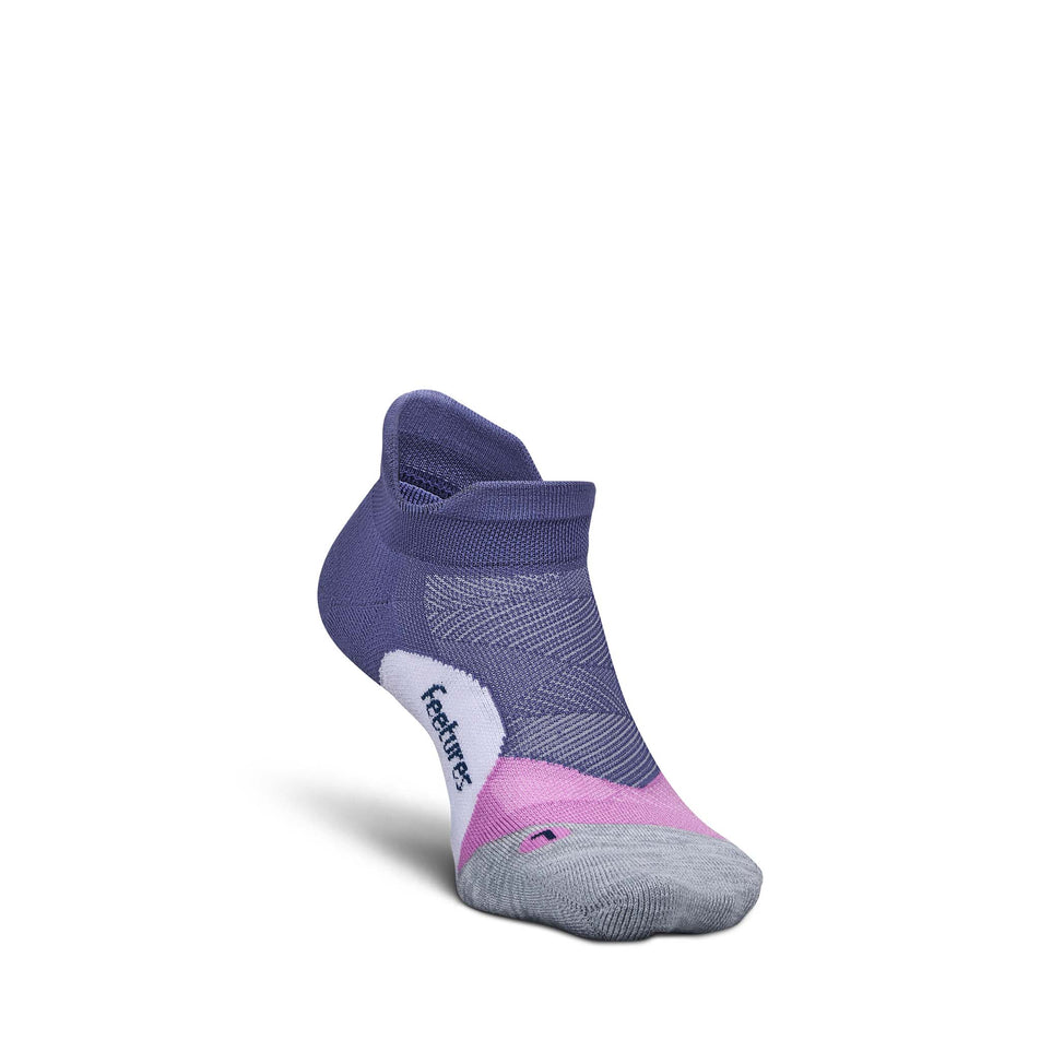 The left sock from a pair of Feetures Unisex Elite Light Cushion No Show Tab in the Future Dusk colourway. (8739809558690)