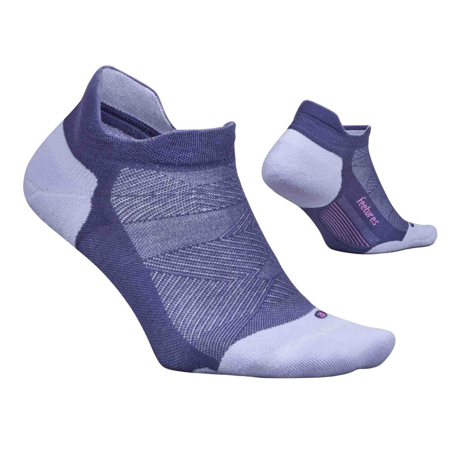 A pair of Feetures Unisex Elite Max Cushion No Show Tab in the Future Dusk colourway. (8739879714978)