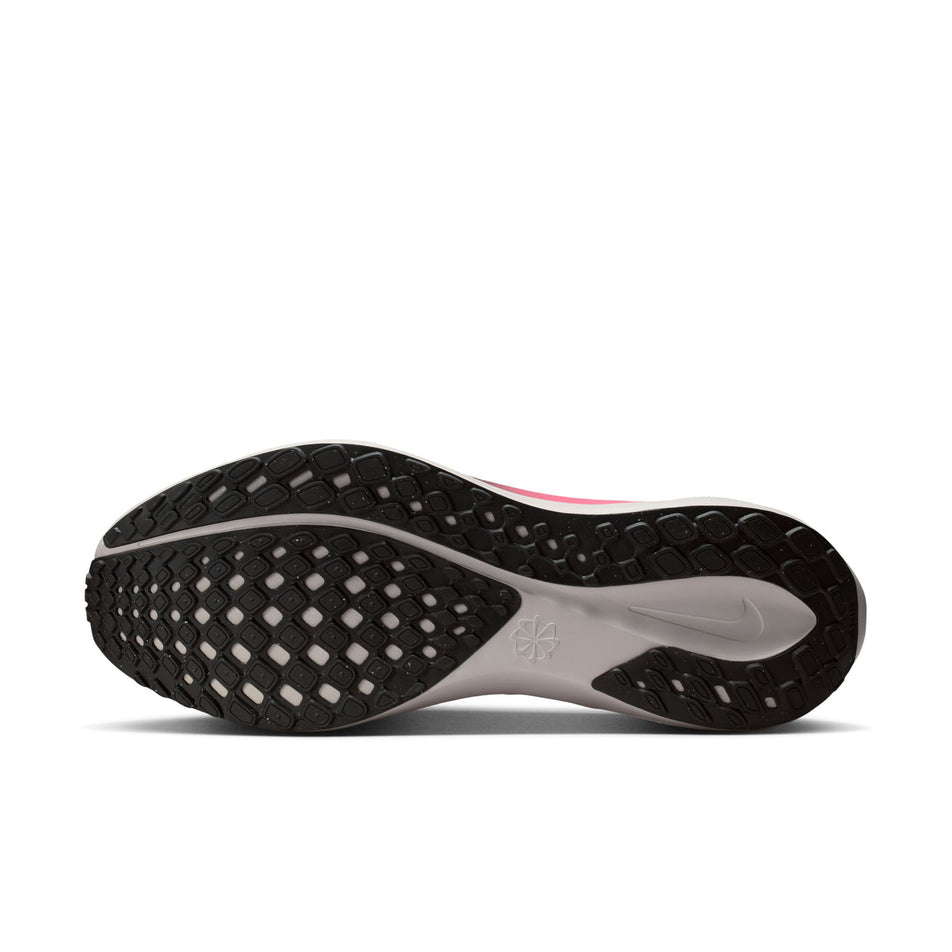 The outsole of the left shoe from a pair of Nike Men's Pegasus 41 Road Running Shoes in the Pink Foam/Off Noir-Taupe Grey-Hyper Pink colourway. (8791555080354)