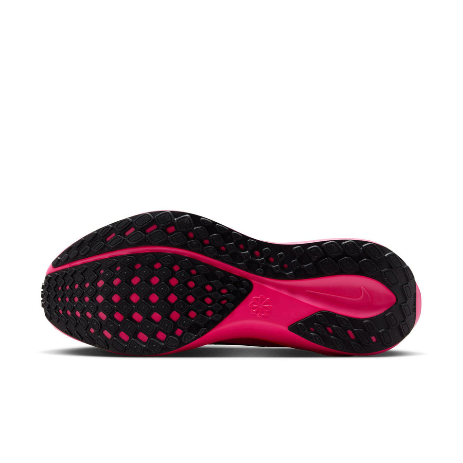 The outsole of the left shoe from a pair of Nike Women's Pegasus 41 Road Running Shoes in the Playful Pink/Off Noir-Hyper Pink colourway. (8686785986722)