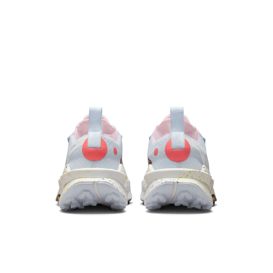 The back of a pair of Nike Men's Zegama Trail 2 Running Shoes in the Pure Platinum/White-Football Grey colourway. (8614521864354)