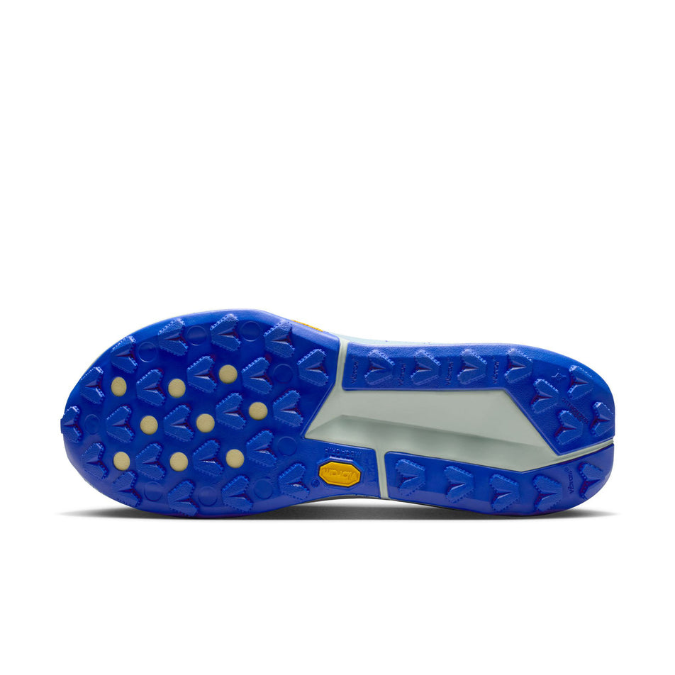 The outsole of the left shoe from a pair of Nike Women's Zegama Trail 2 Trail Running Shoes in the Light Armory Blue/Racer Blue-World Indigo colourway. (8756169441442)