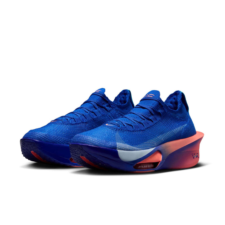 A pair of Nike Men's Alphafly 3 Road Racing Shoes in the Racer Blue/White-Atomic Blue colourway.