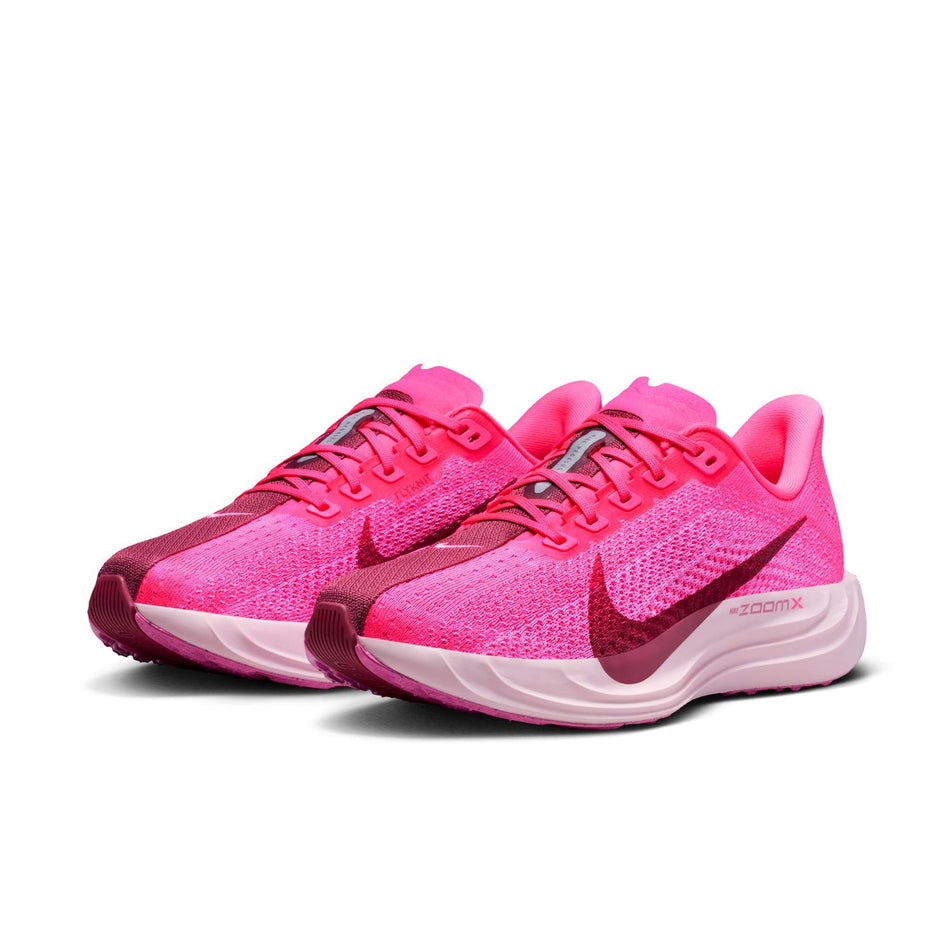 A pair of Nike Women's Pegasus Plus Road Running Shoes in the Hyper Pink/Sweet Beet-Playful Pink colourway. (8756146241698)