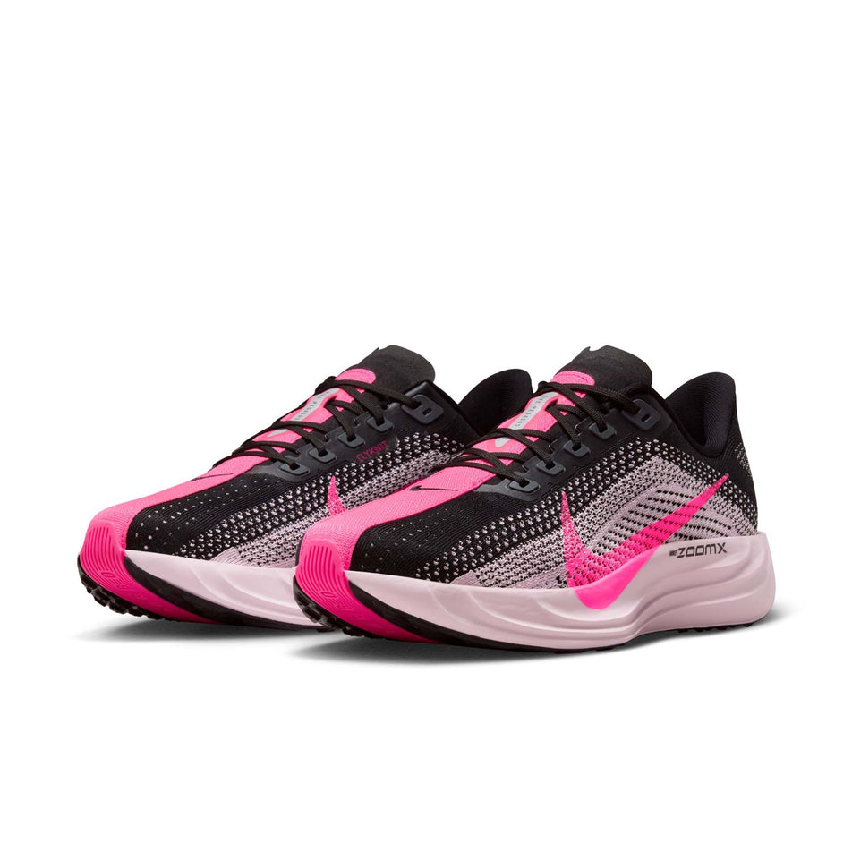 A pair of Nike Men's Pegasus Plus Road Running Shoes in the Black/Hyper Pink-Pink Foam colourway. (8791545610402)