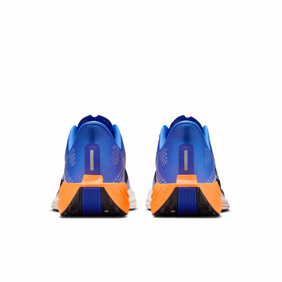 The back of a pair of Nike Men's Pegasus Plus Road Running Shoes in the Crystal Blue/Off-Noir-Hydrogen Blue colourway.
