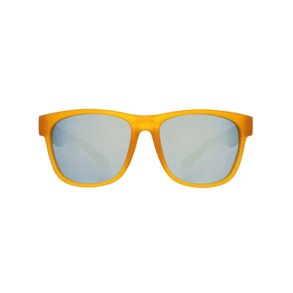 A pair of goodr OG Running Sunglasses in the Gold Digging With Sasquatch style