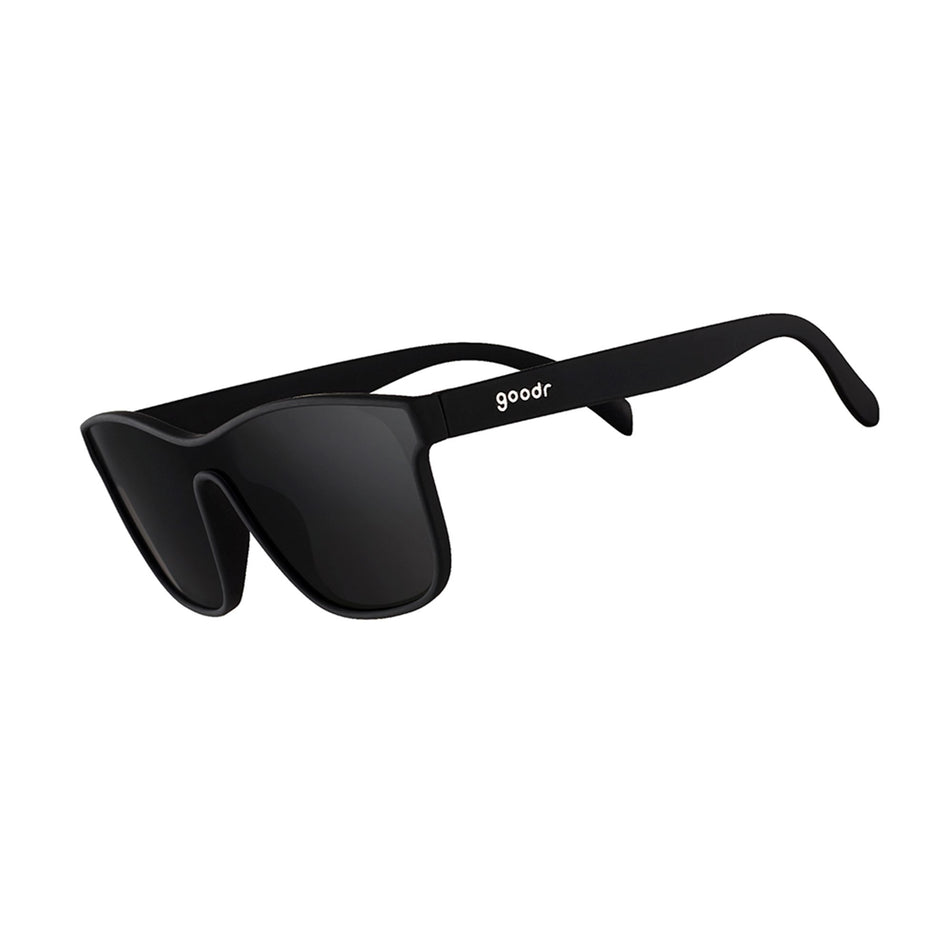 Side view of a pair of goodr The Future Is Void - VRG - Running Sunglasses