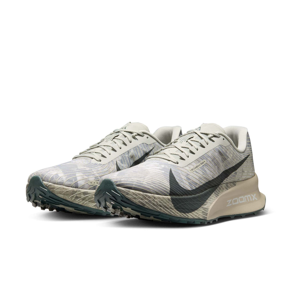 A pair of Nike Unisex ACG Ultrafly Trail Racing Shoes in the Spruce Fog/Black Spruce-Sea Glass colourway.