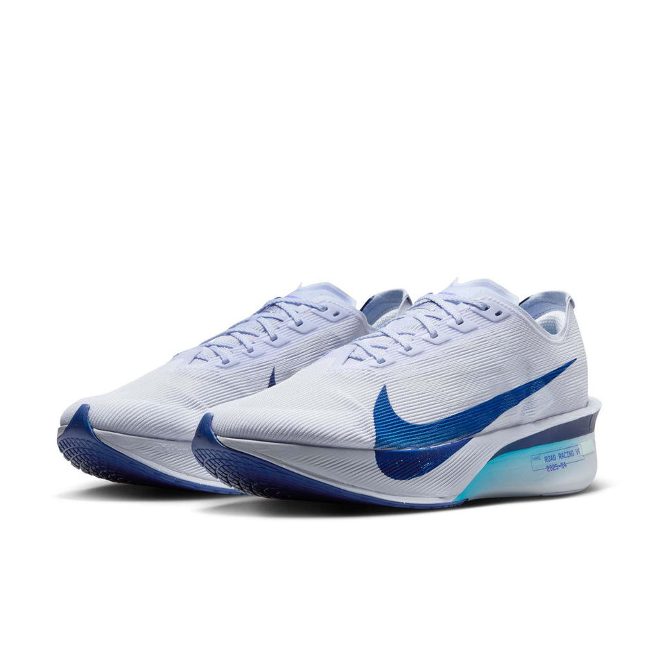 A pair of Nike Men's Vaporfly 4 Road Racing Shoes in the Ghost/Blue Void-Persian Violet colourway. (8613787304098)
