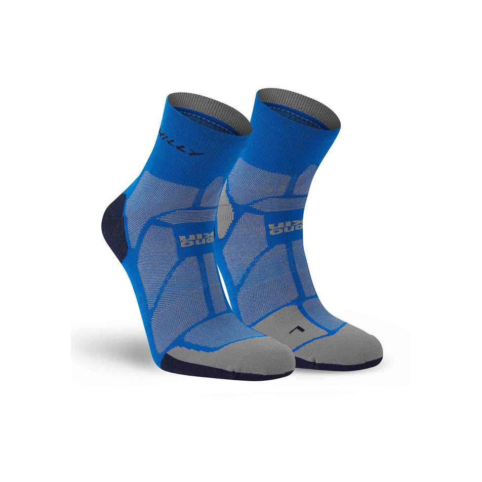 A pair of Hilly Unisex Marathon Fresh Anklet Running Socks in the Cobalt/Iron colourway. (8597779611810)