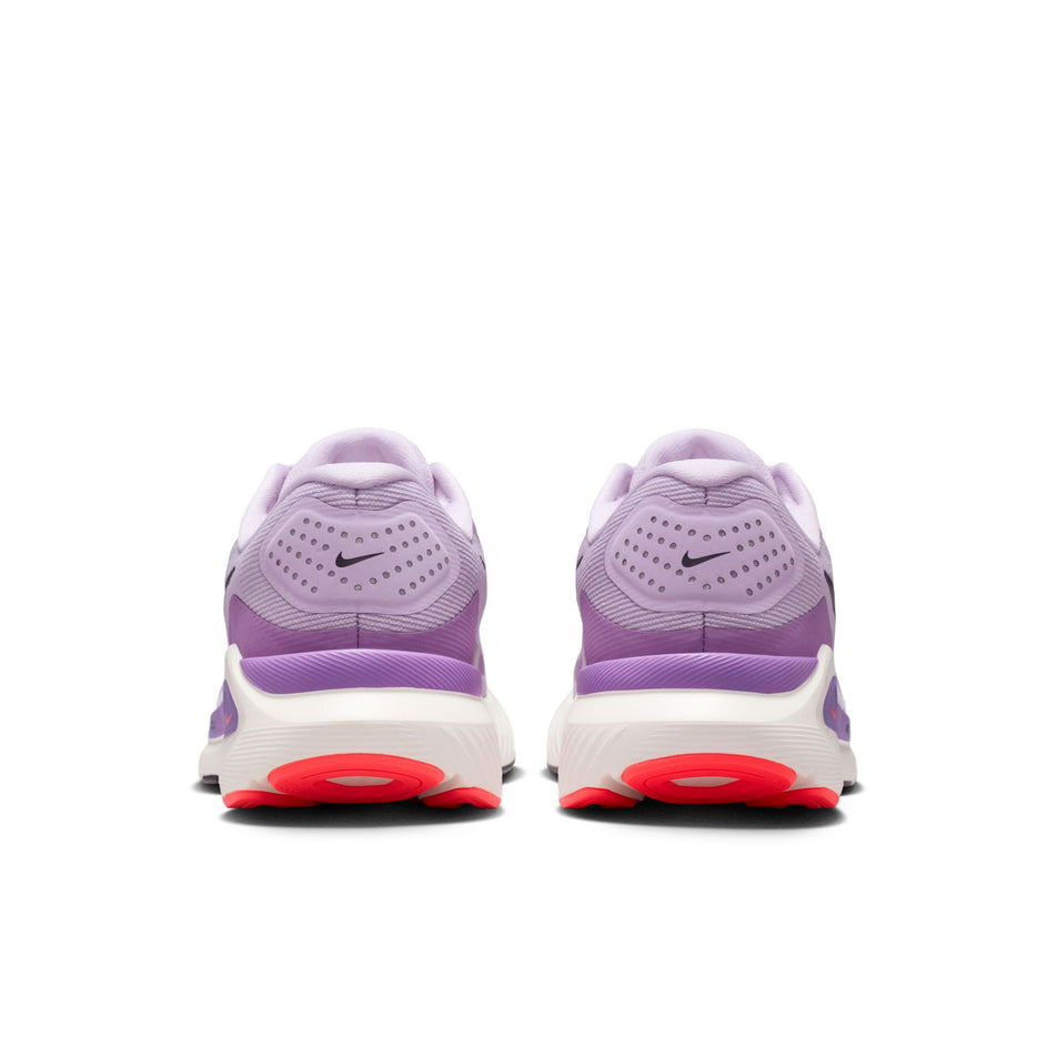 The back of a pair of Nike Women's Structure 26 Road Running Shoes in the Violet Mist/Cave Purple-Bright Violet colourway.
