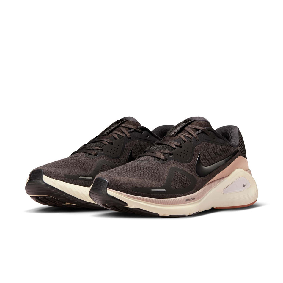 A pair of Nike Men's Structure 26 Road Running Shoes in the Medium Ash/Black-College Grey colourway. (8754904891554)