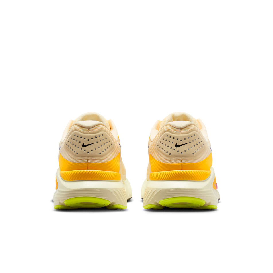 The back of a pair of Nike Men's Structure 26 Road Running Shoes in the Alabaster/Indigo Burst-Hyper Violet colourway.
