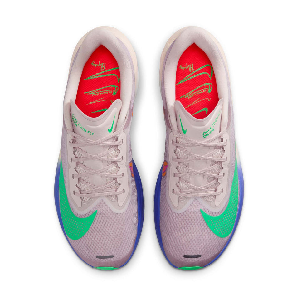 The uppers of a pair of Nike Men's Zoom Fly 6