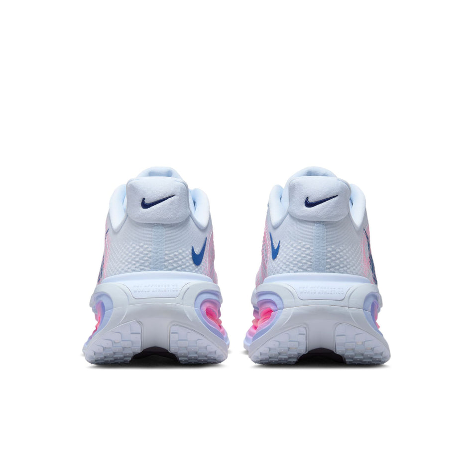 The back of a pair of Nike Women's Vomero Premium Running Shoes in the Blue Tint/Deep Royal Blue-Aluminum colourway. (8756155809954)