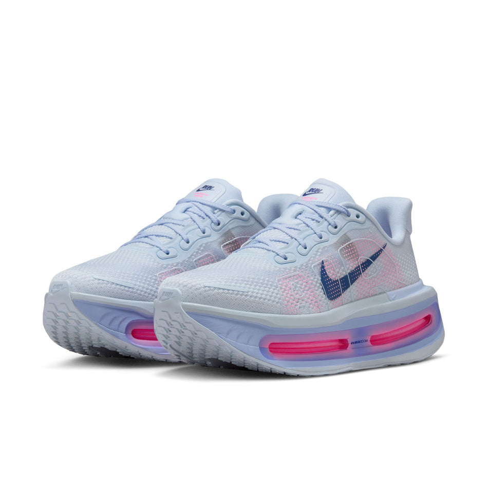 A pair of Nike Women's Vomero Premium Running Shoes in the Blue Tint/Deep Royal Blue-Aluminum colourway. (8756155809954)