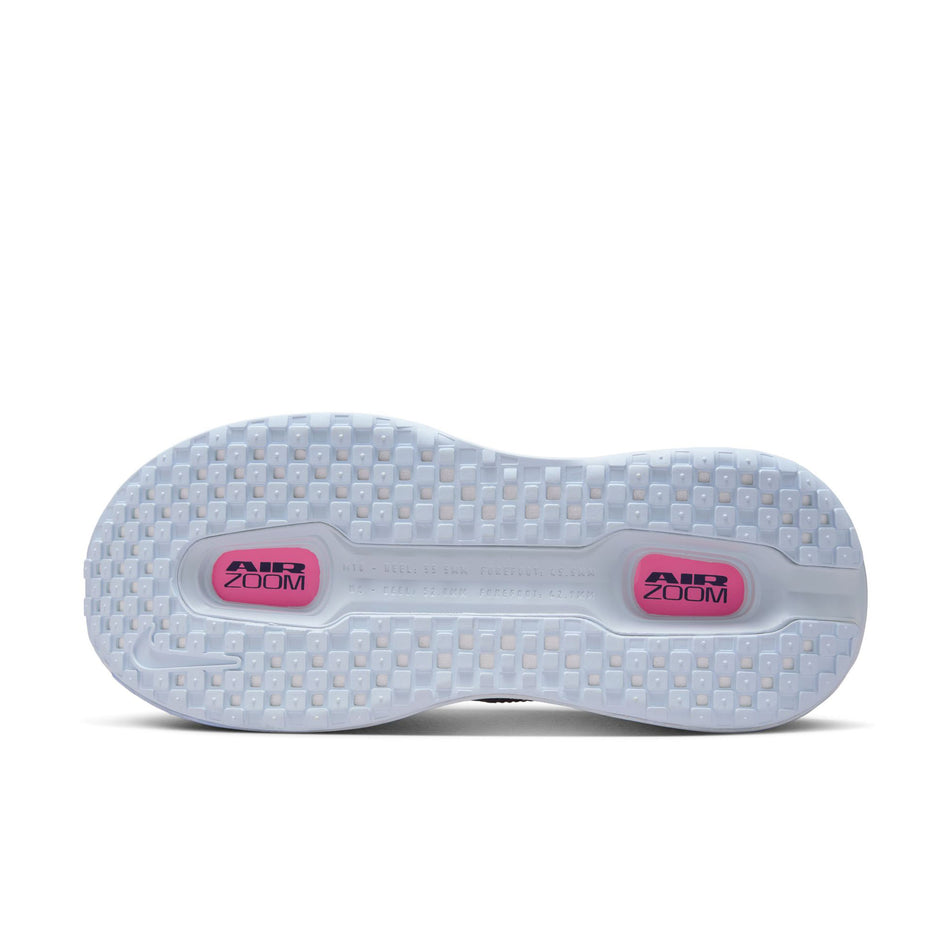 The outsole of the left shoe from a pair of Nike Women's Vomero Premium Running Shoes in the Blue Tint/Deep Royal Blue-Aluminum colourway. (8756155809954)