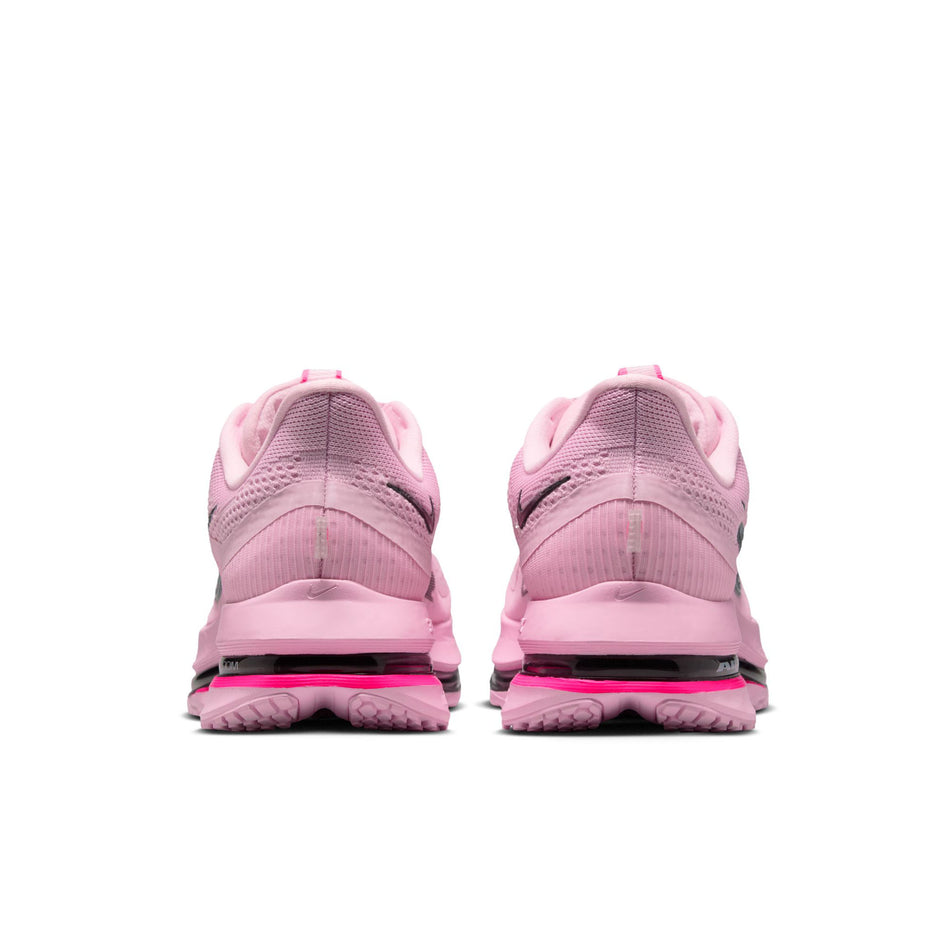 The back of a pair of Nike Men's Pegasus Premium Road Running Shoes in the Pink Foam/Off Noir-Black-Hyper Pink colourway. (8791543054498)