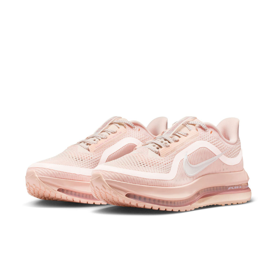 A pair of Nike Women's Pegasus Premium Road Running Shoes in the Guava Ice/Sail-Particle Pink colourway.