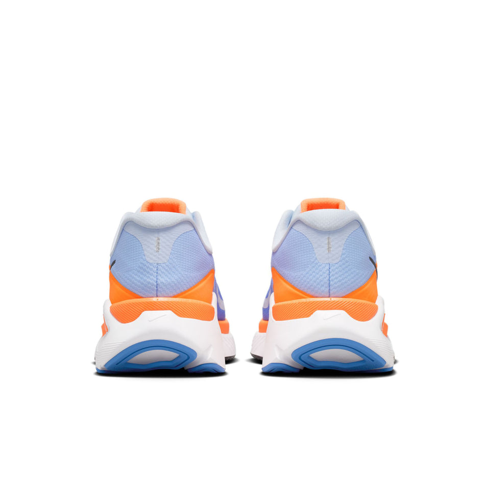 The back of a pair of the Nike Men's Structure Plus Road Running Shoes in the Hydrogen Blue/Off Noir-Blue Crystal colourway.