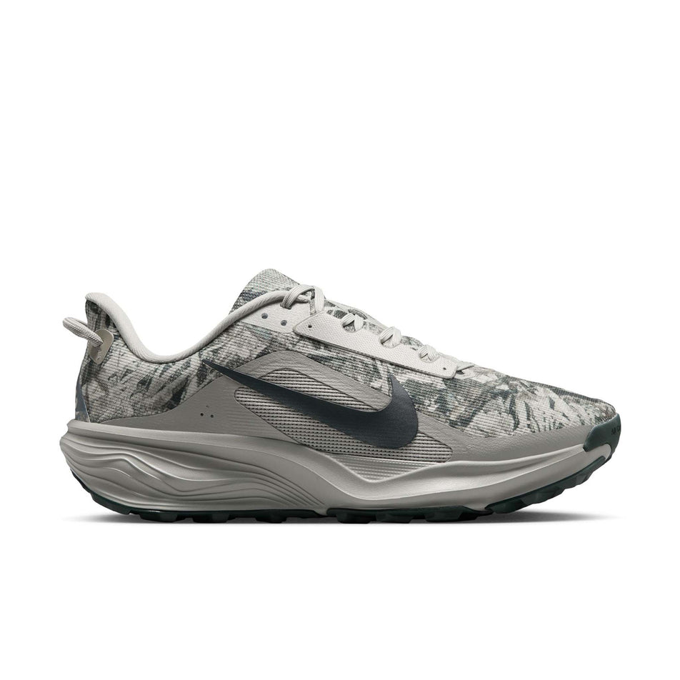 Lateral view of the right shoe from a pair of Nike Men's ACG Pegasus Trail Running Shoes in the Spruce Fog/Black Spruce-Sea Glass colourway.