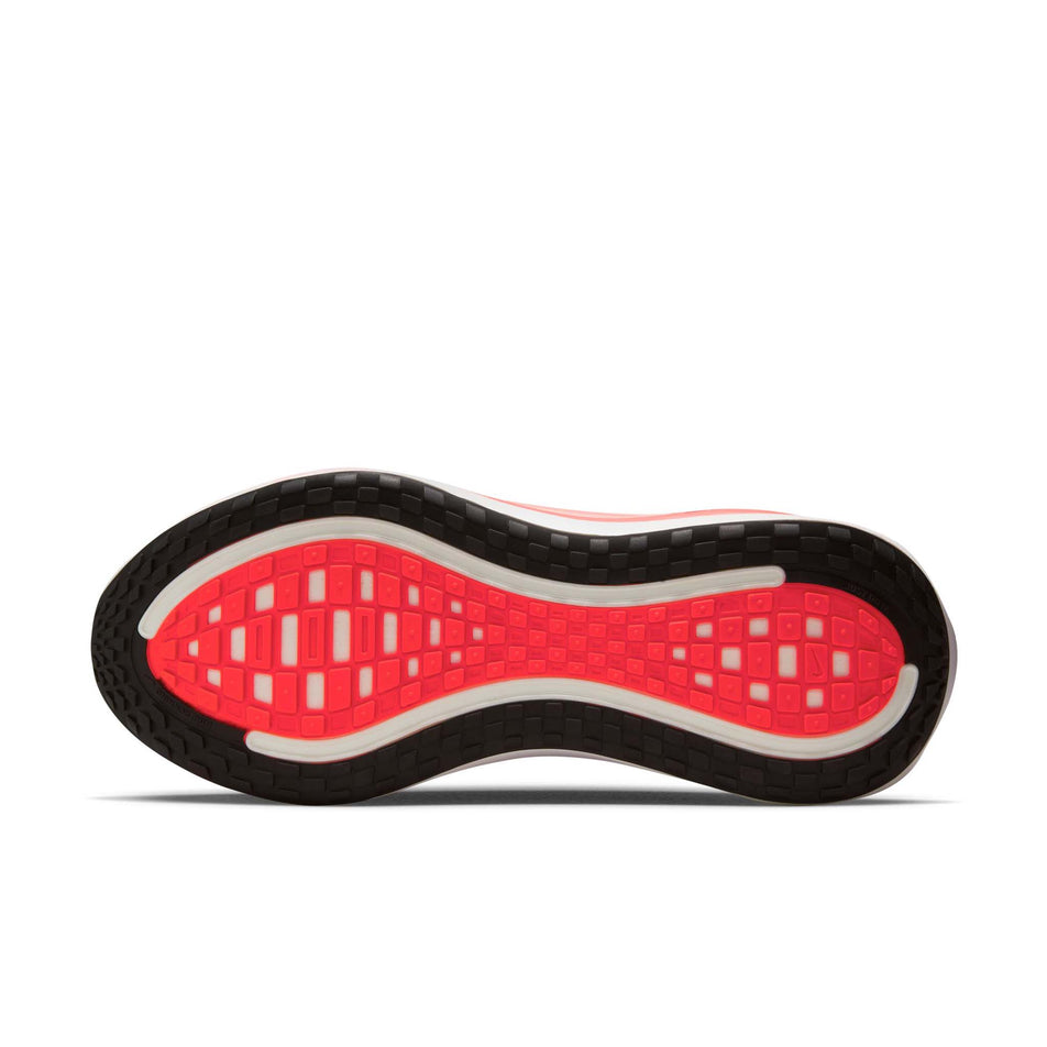 The outsole of the left shoe from a pair of Nike Men's Vomero Plus Road Running Shoes in the White/Black-Bright Crimson colourway. (8723673153698)