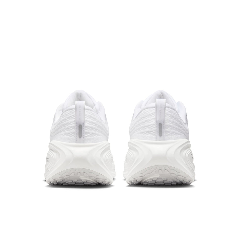 The back of a pair of Nike Men's Vomero Plus Road Running Shoes in the White/Summit White-Photon Dust colourway. (8723689111714)