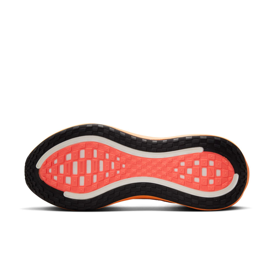 The outsole of the left shoe from a pair of Nike Men's Vomero Plus Road Running Shoes in the Orange Pulse/Black-Hot Lava-Total Orange-Orange Chalk-Metallic Dark Grey colourway. (8725442330786)