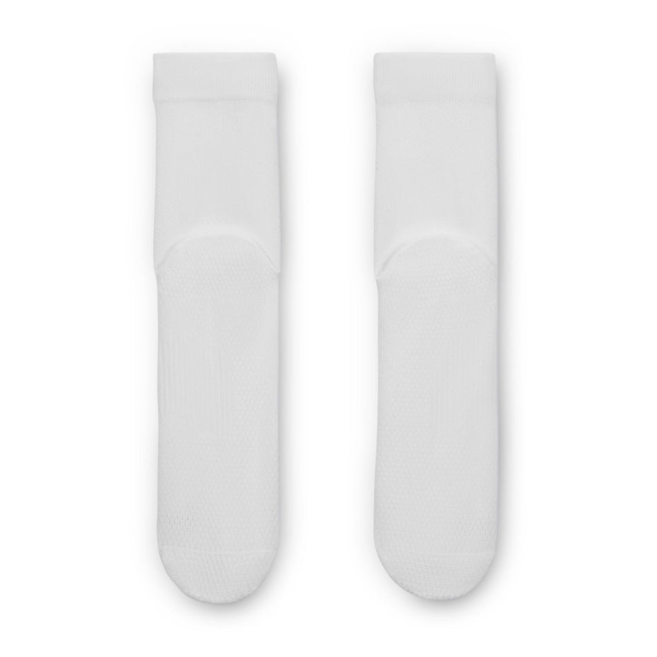 Back view of a pair of Nike Lightweight Running Micro Crew Socks in the White/Black/Pure Platinum colourway.