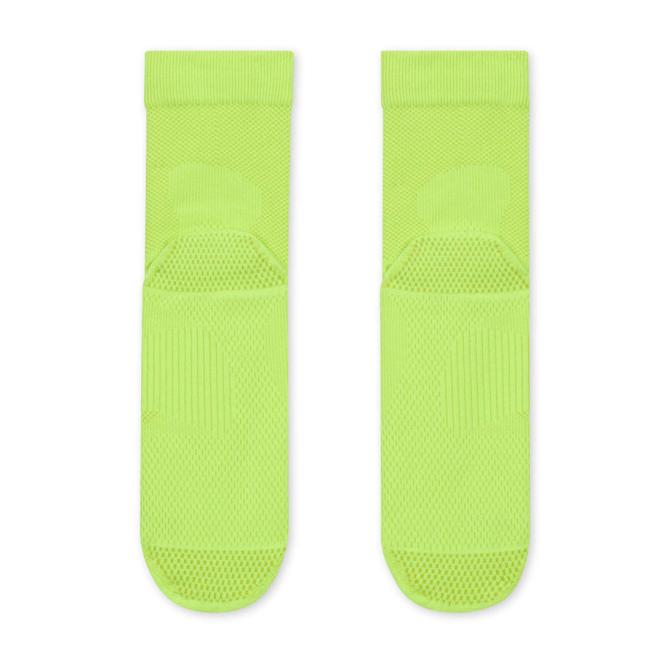 Back view of a pair of Nike Lightweight Running Micro Crew Socks in the Volt/Bright Cactus/Black/Bright Cactus colourway.