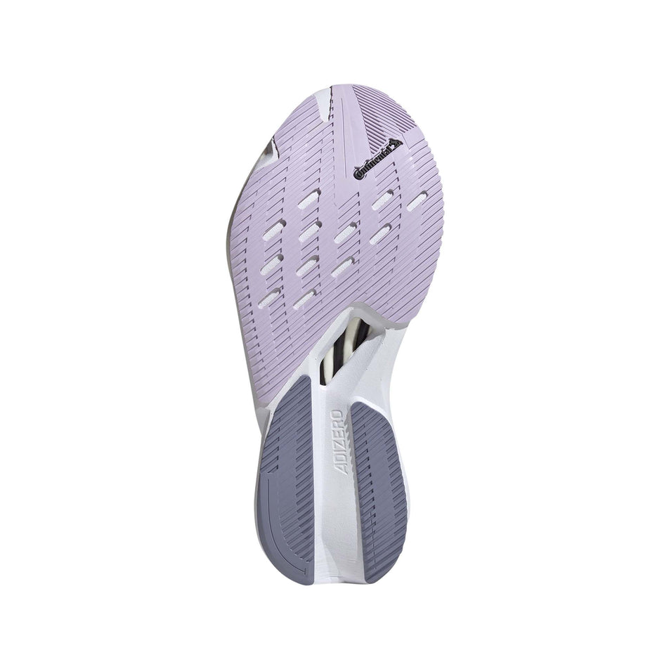 Outsole of the right shoe from a pair of adidas Women's Boston 12 Running Shoes in the Bliss Lilac/Zero Met./Semi Green Spark colourway (8115792609442)