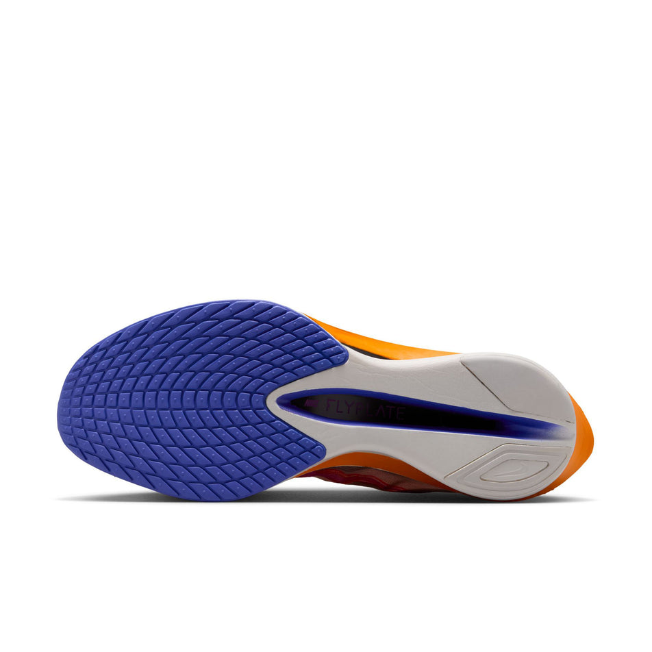 The outsole of the left shoe from a pair of Nike Men's Vaporfly 4