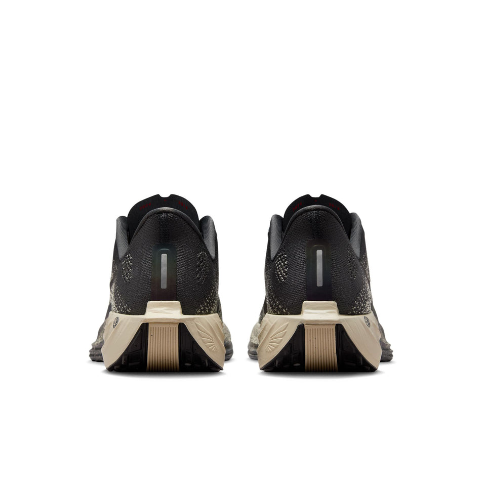 The back of a pair of Nike Men's Pegasus Plus Road Running Shoes in the Oatmeal/Black-Anthracite-Volt colourway. (8683765563554)
