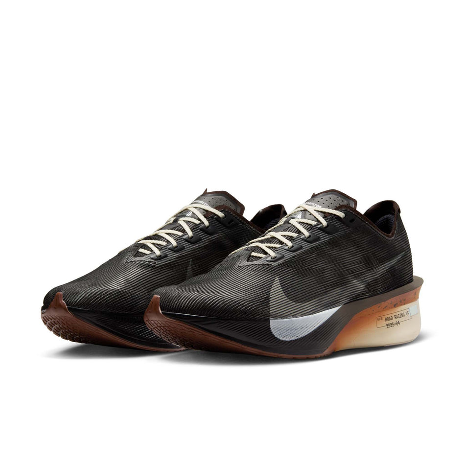 A pair of Nike Men's Vaporfly 4 Road Racing Shoes in the Velvet Brown/Soft Pearl-Black colourway. (8723634094242)