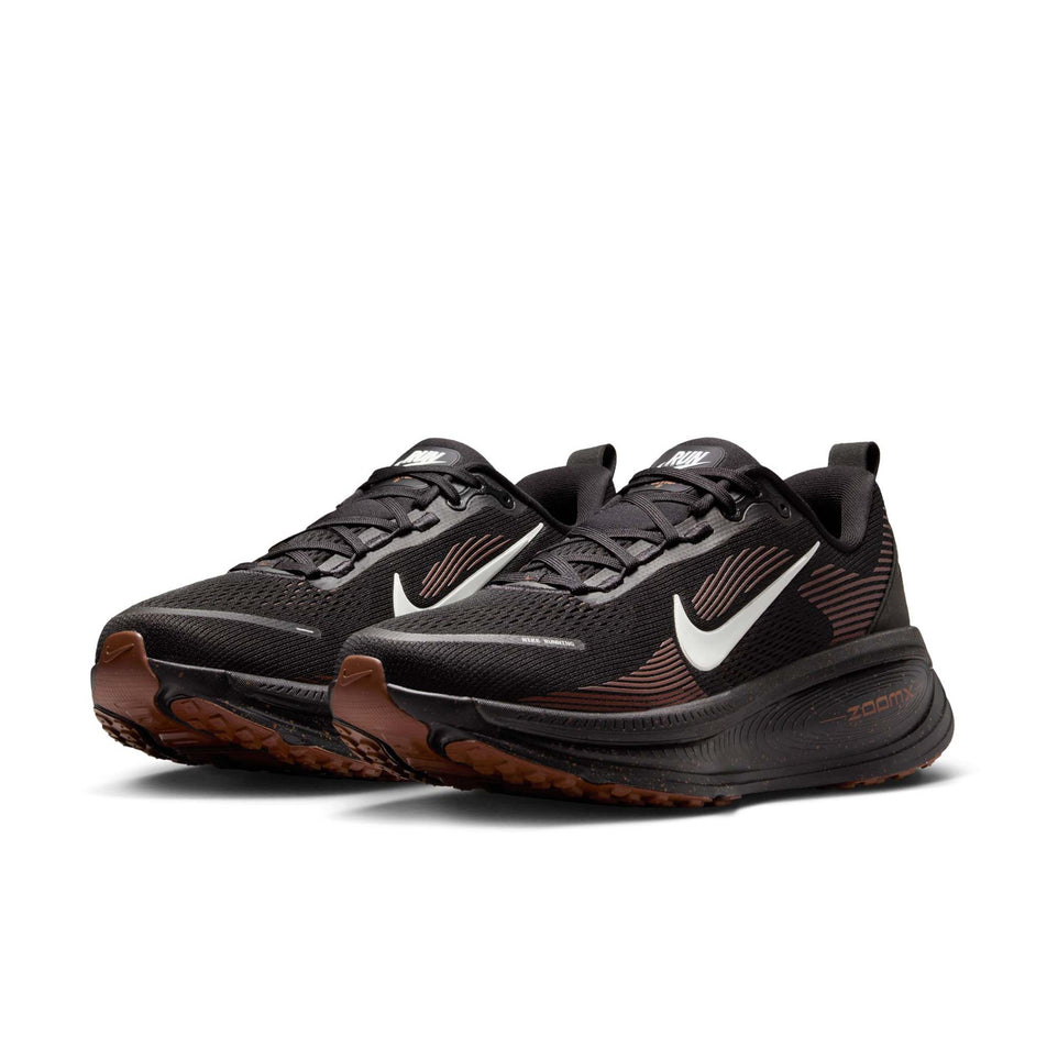 A pair of Nike Men's Vomero 18 Road Running Shoes in the Black/Ironstone-Velvet Brown colourway. (8724276379810)