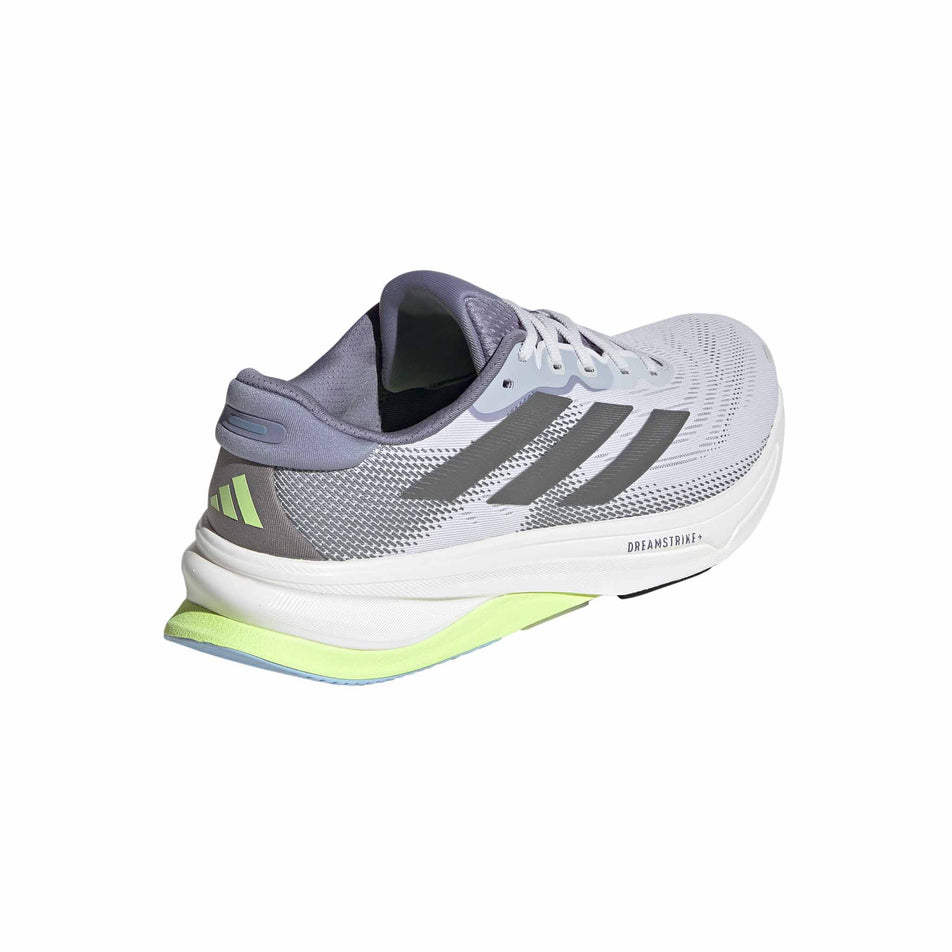 Lateral view of the right shoe from a pair of adidas Men's Supernova Solution 2 in the Dash Grey/Iron Met./Hi-Res Yellow colourway. (8635074609314)