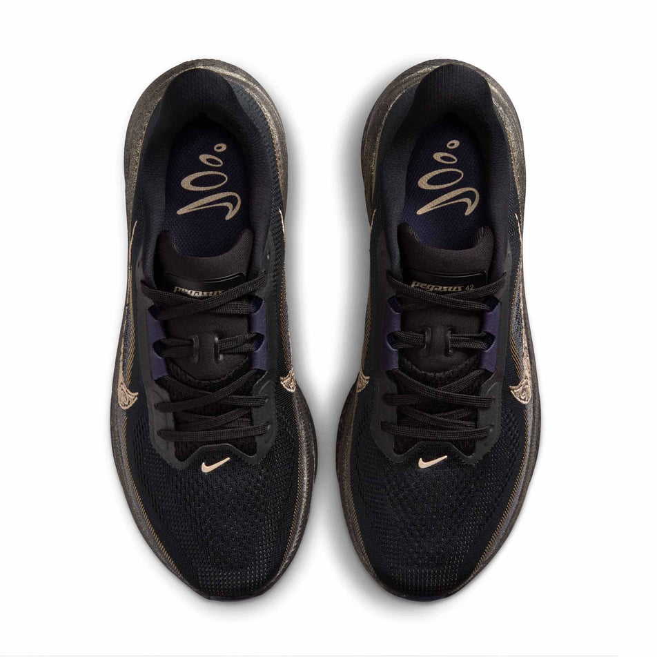 The uppers of a pair of Nike Women's Pegasus 42