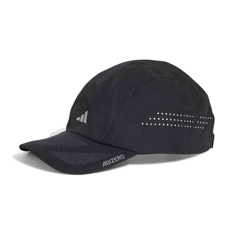 An adidas Unisex Run x Adizero Cap in the Black/Reflective Silver colourway. (8591277752482)