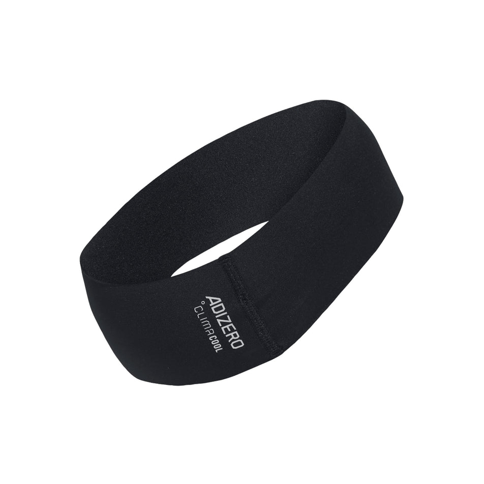 Back view of the adidas Unisex Run CC Headband in the Black/Reflective Silver colourway. (8679870398626)