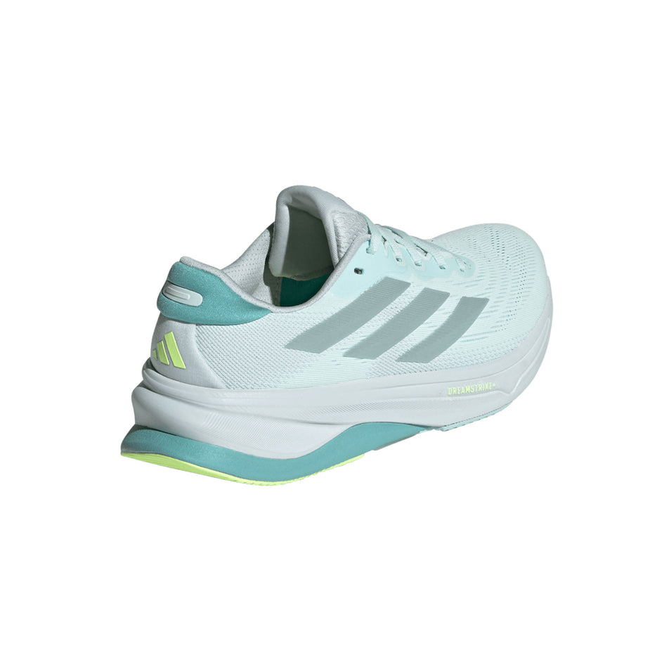 Lateral view of the right shoe from a pair of adidas Women's Supernova Solution 2 Running Shoes in the Halo Mint/Magic Grey Met/Mint Ton colourway. (8663002710178)