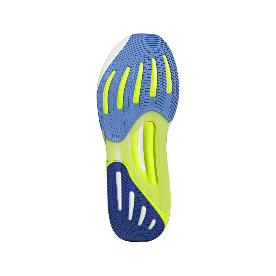 The upper of the right shoe from a pair of adidas Men's Supernova Solution 2 Running Shoes in the Lucid Blue/Zero Met./Lucid Lemon colourway. (8662548250786)