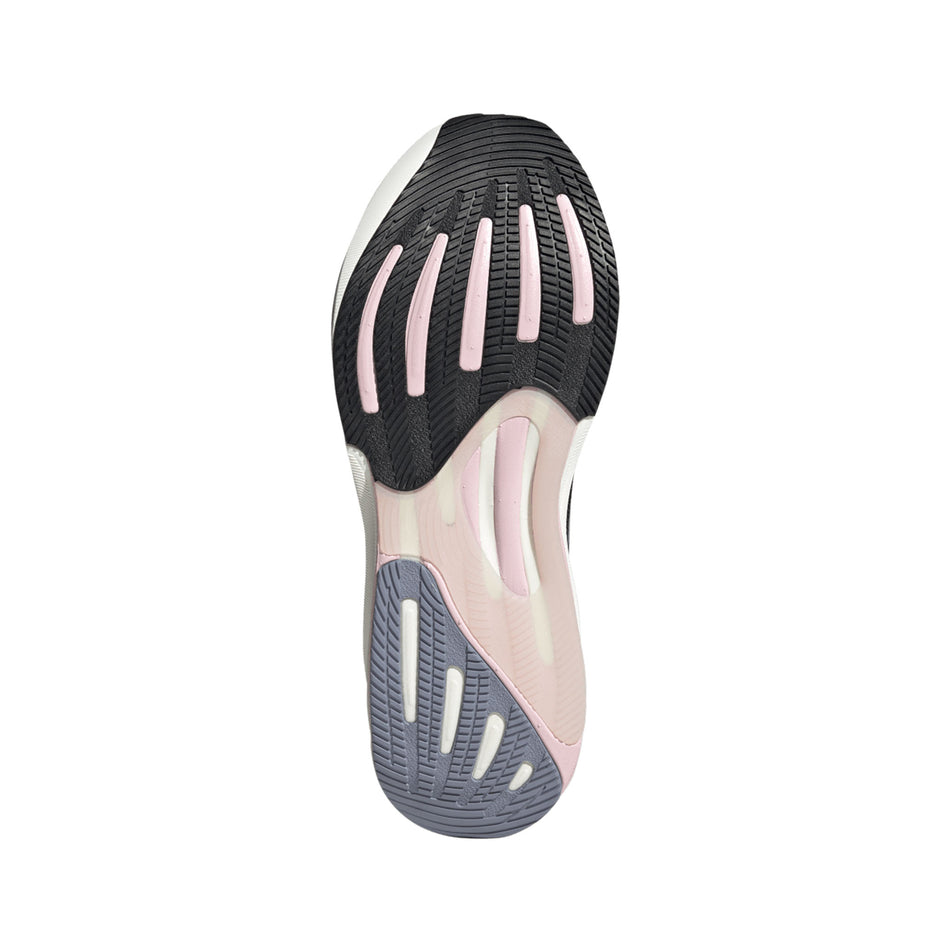 The outsole of the right shoe from a pair of adidas Women's Supernova Rise 2 Running Shoes Core Black/Silver Violet/Clear Pink colourway. (8662999695522)