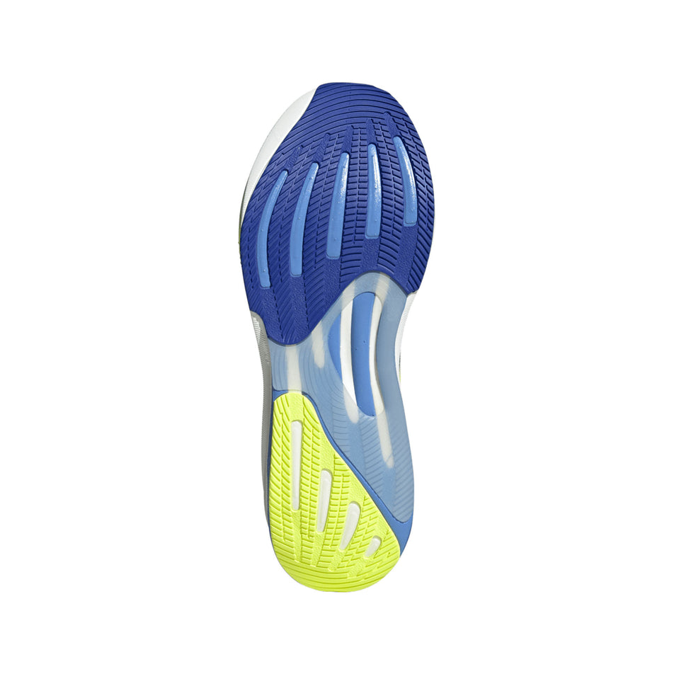 The outsole of the right shoe from a pair of adidas Men's Supernova Rise 2 Running Shoes in the Lucid Blue/Hi-Red Yellow/Blue Fusion colourway. (8662545006754)