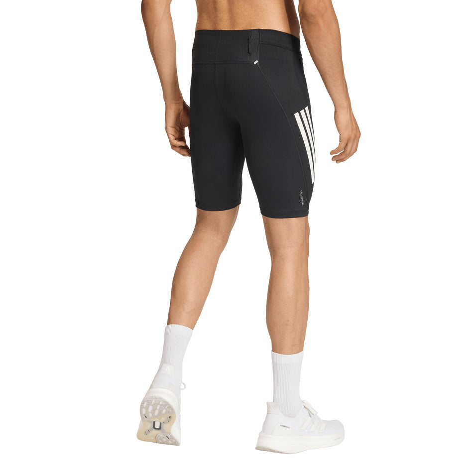 Back view of a model wearing the adidas Men's adi365 Short Tight in the Black colourway.